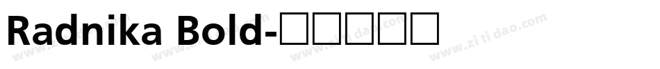 Radnika Bold字体转换